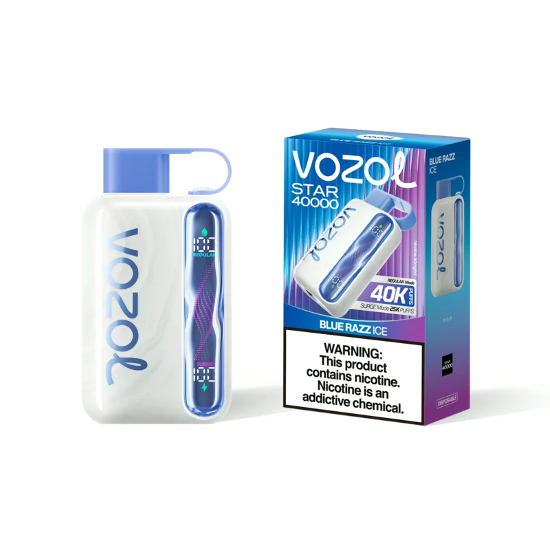 Vozol Star 40 000 bouffées – Cigarette électronique jetable Blue Razz Ice