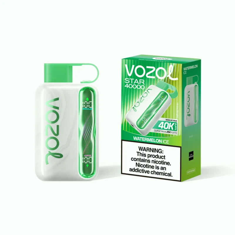 Vozol Star 40 000 bouffées - Cigarette électronique jetable « Watermelon Ice »
