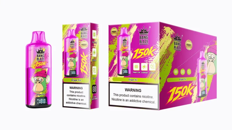 Acevape Bang Blaze 150,000 Puffs Blueberry Raspberry Product Image 003 Disposable Vape Device