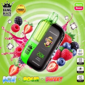 Acevape Bang Blaze 250000 Zuege Beerenmix 020 Disposable Vape Device