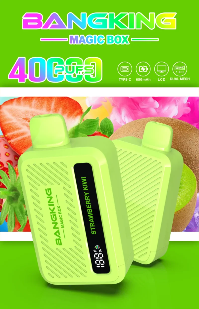 Acevape Bang King Magic Box 40,000 Puffs Strawberry-Kiwi Flavor 012 Disposable Vape Device