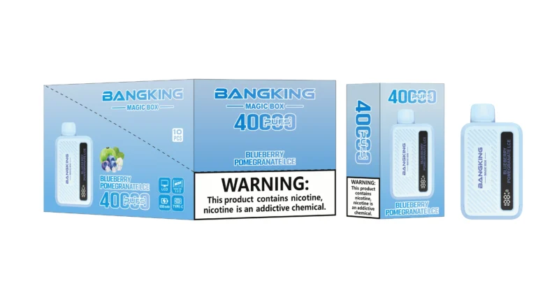 Acevape Bang King Magic Box 40,000 Puffs Blueberry Pomegranate Ice Flavor Profile 019 Disposable Vape Device