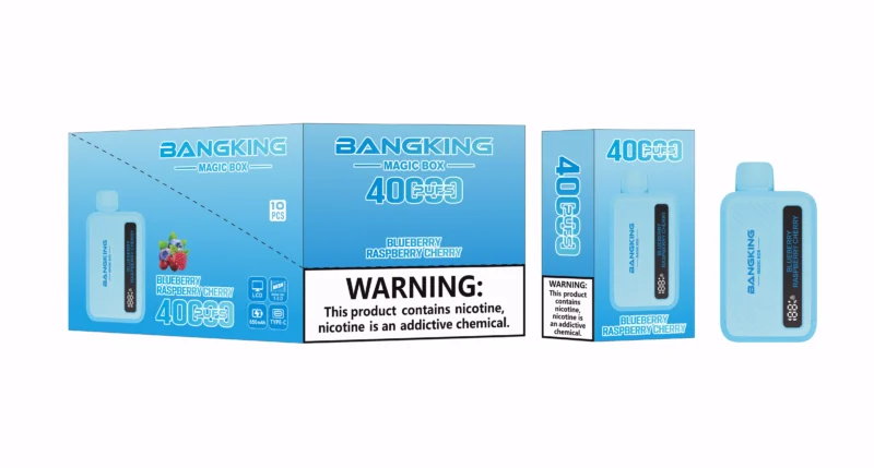Acevape Bang King Magic Box 40,000 Puffs Blueberry, Raspberry, Cherry Flavor Profile 017 Disposable Vape Device