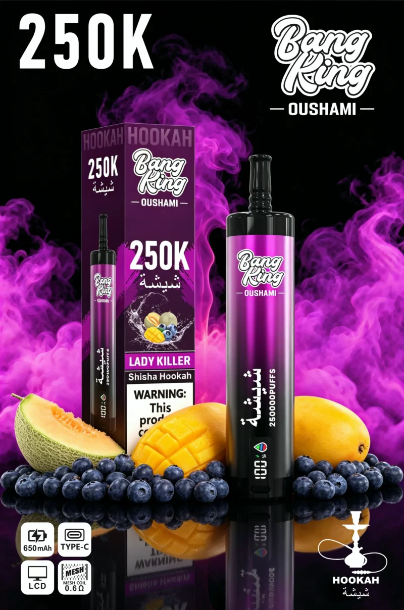 Acevape Bang King Oushami Shisha Wasserpfeife 250000 Zuege Lady Killer Geschmacksbild 005 Disposable Vape Device