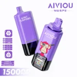 Acevape Waspe Aiviou 150,000 Puffs 6-in-1 Blueberry, Ice, Strawberry, Kiwi, Cherry Product Image 095 EU In Stock Disposable Vape Dev
