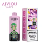 Acevape Waspe Aiviou 150,000 Puffs 6-in-1 Red Bull, Cola, Ice, Strawberry, Raspberry, Cherry, Blackberry, Dragon Fruit Product Image
