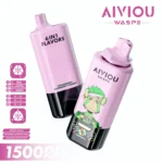 Acevape Waspe Aiviou 150,000 Puffs 6-in-1 Red Bull, Cola, Ice, Strawberry, Raspberry, Cherry, Blackberry, Dragon Fruit Product Image Detail