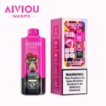 Acevape Waspe Aiviou 150,000 Puffs 6-in-1 150k Vape Strawberry Watermelon Bubble Gum Sour Mango Ice Strawberry T Product Image