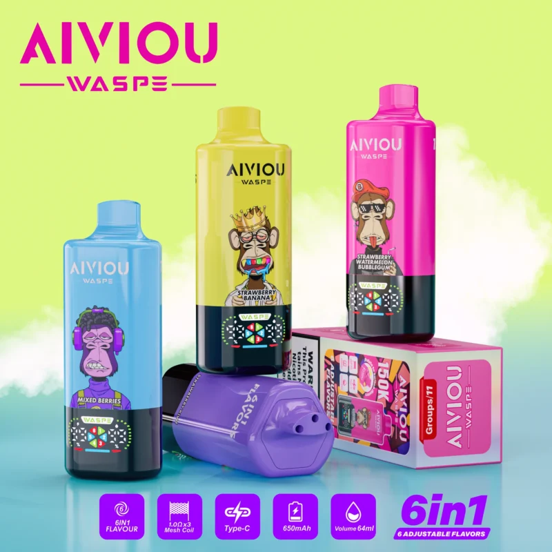 Acevape Waspe Aiviou 150,000 Puffs 6-in-1 150k Vape Product Image 086 EU Stock Disposable Device