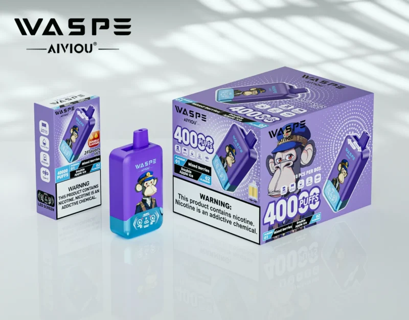Acevape Waspe Aiviou 40000 Zuege 2 In 1 40k Vape Beerenmix Doppelapfel Eis Produktbild 023 Eu Lager Disposable Device