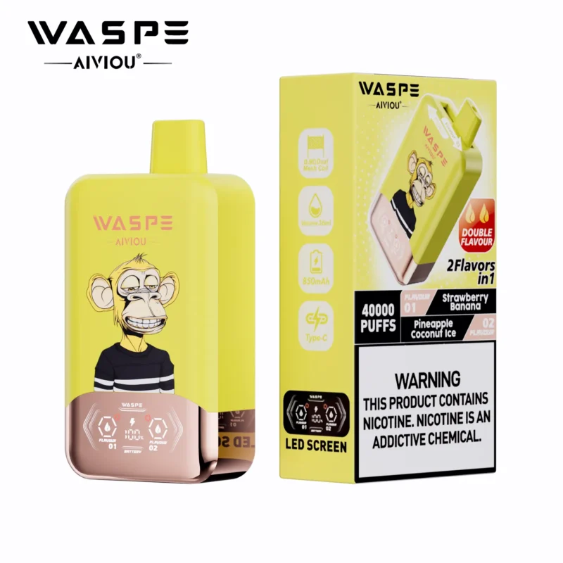 Acevape Waspe Aiviou 40000 Zuege 2 In 1 40k Vape Erdbeere Banane Ananas Kokos Eis Produktbild 040 Eu Lager Disposable De