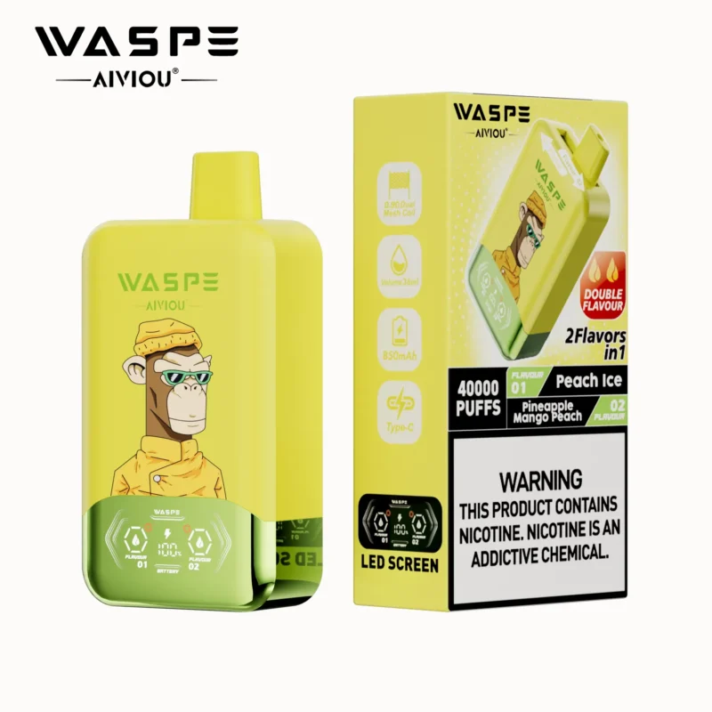 Acevape Waspe Aiviou 40000 Zuege 2 In 1 40k Vape Pfirsich Eis Ananas Mango Produktbild 030 Eu Lager Disposable Device