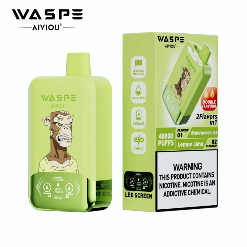 Acevape Waspe Aiviou 40000 Zuege 2 In 1 40k Vape Wassermelone Eis Zitrone Limette Produktbild 054 Eu Lager Disposable De